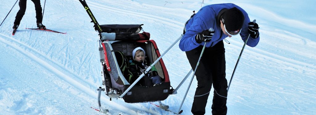 Winter utflykt on cross country skis