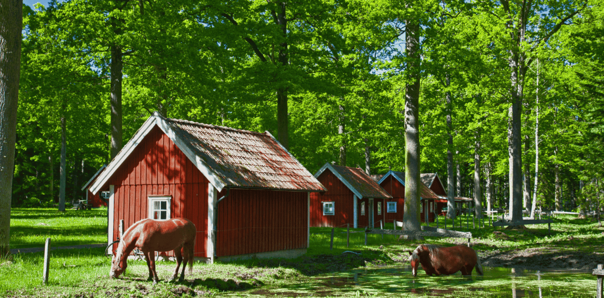 why Swedish cottages are red